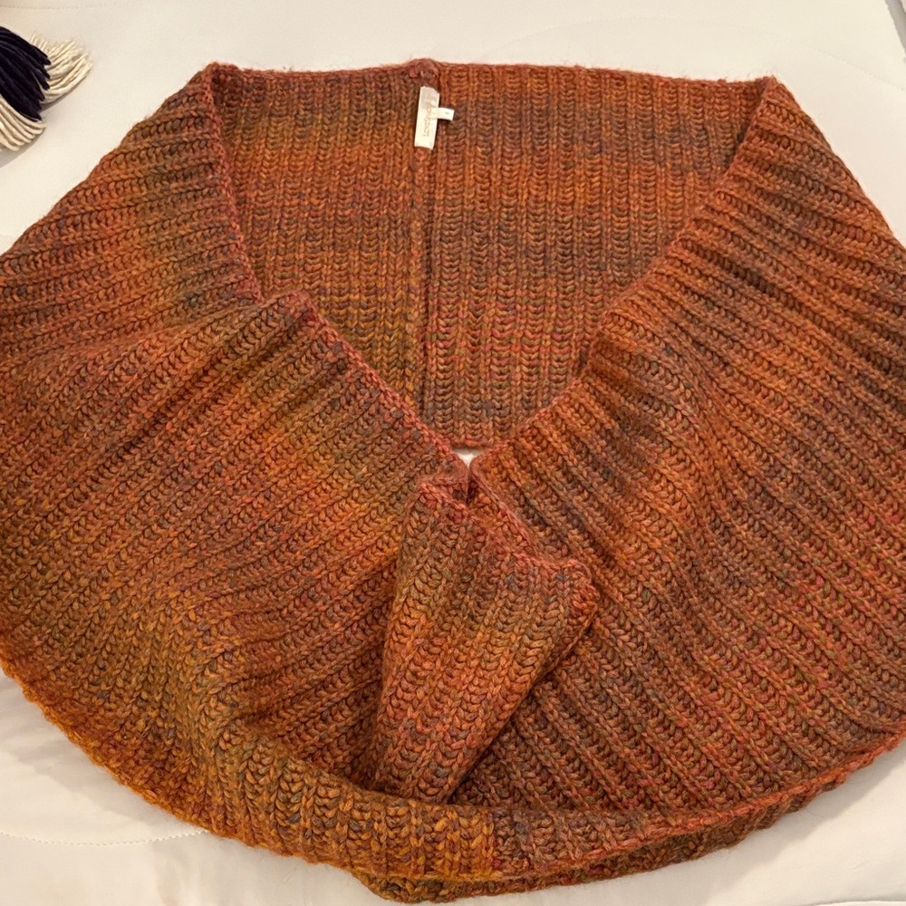 LoveShackFancy Autumn Hues Knit Poncho